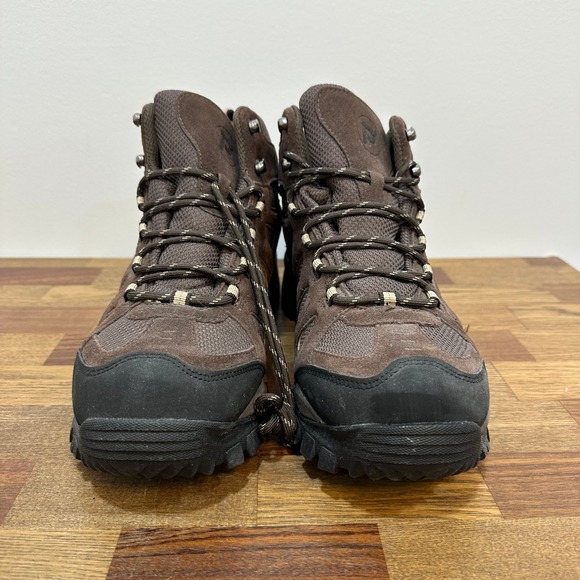 Propet Mens Boots 12 Brown Leather Waterproof Work Wear Outdoor Hiking Lace‎ Up - Picture 9 of 10
